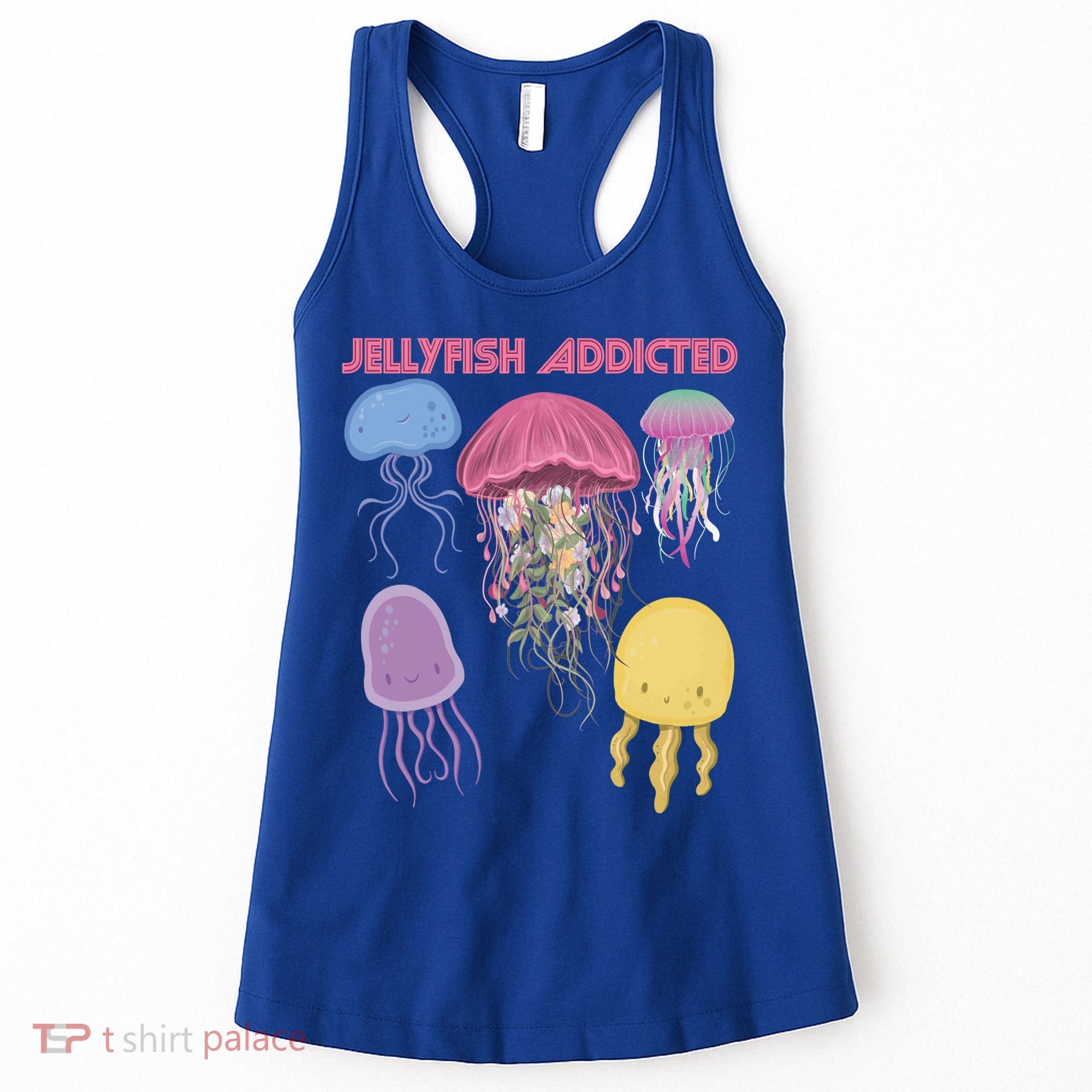 Jellyfish Addicted Sea Souvenir Ocean Life Underwater Fish Funny Gift Women's Tank Top