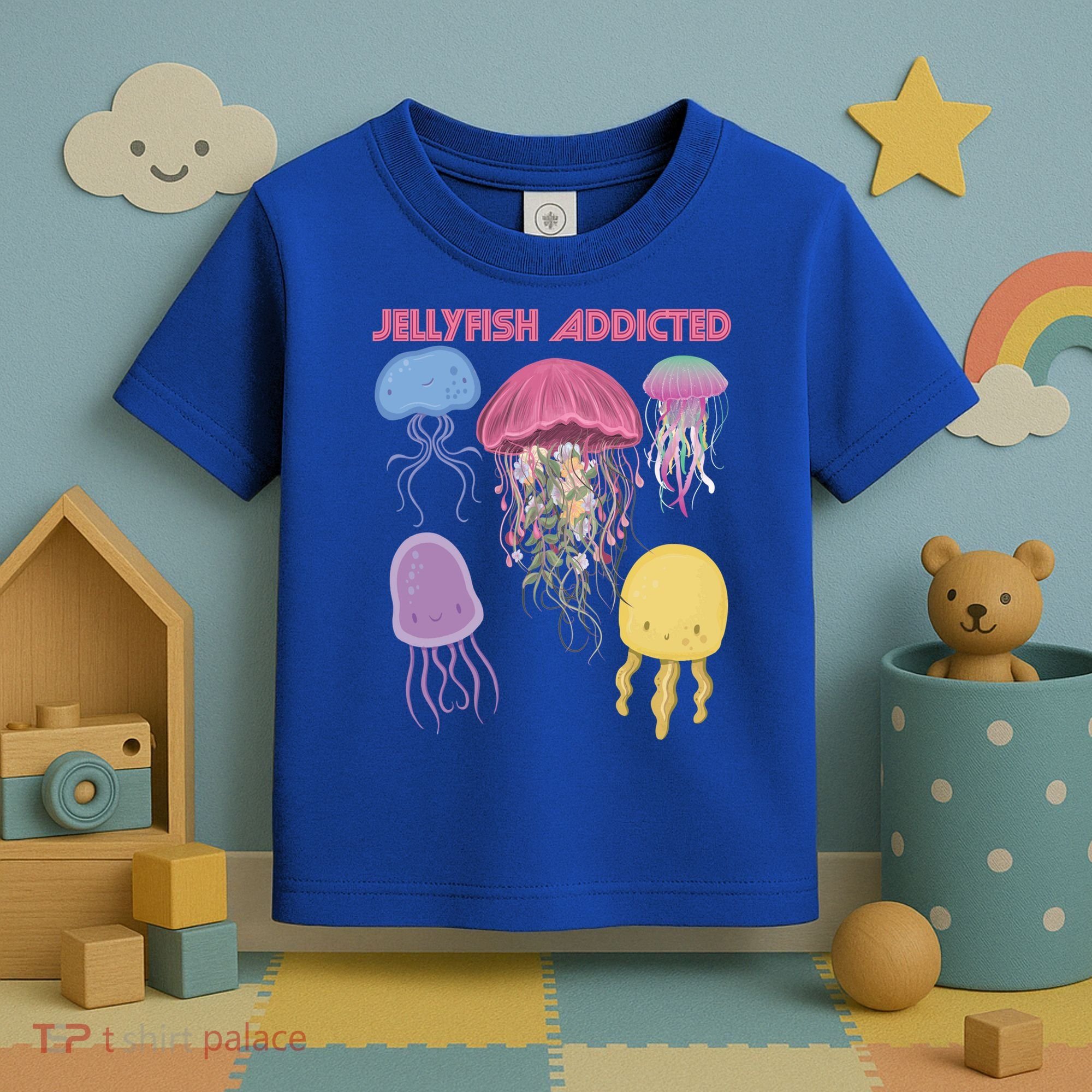 Jellyfish Addicted Sea Souvenir Ocean Life Underwater Fish Funny Gift Toddler T-Shirt