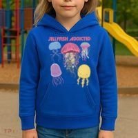 Jellyfish Addicted Sea Souvenir Ocean Life Underwater Fish Funny Gift Kids Hoodie thumb 3