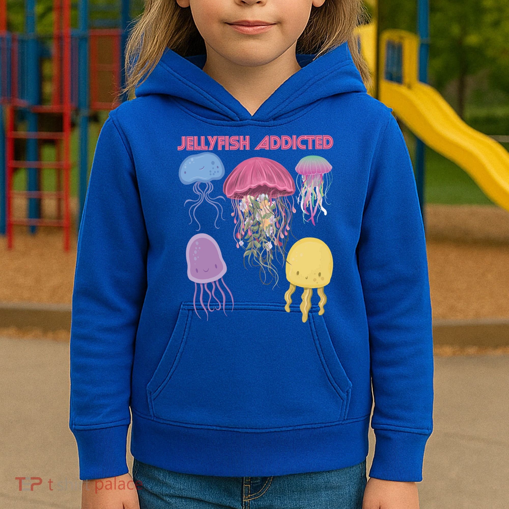Jellyfish Addicted Sea Souvenir Ocean Life Underwater Fish Funny Gift Kids Hoodie