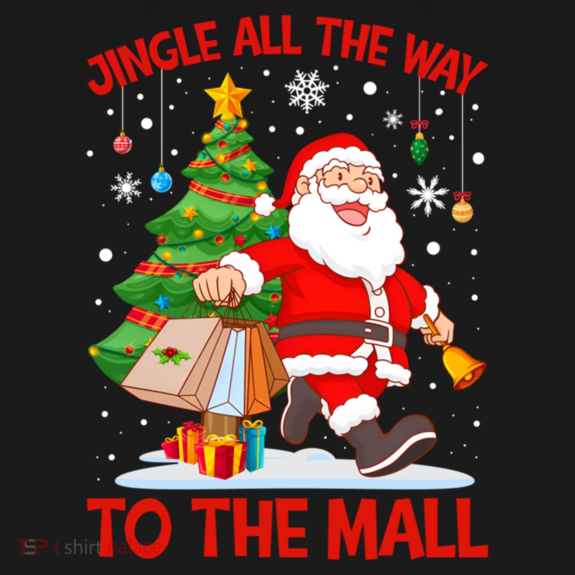 Jingle All The Way To The Mall Christmas Shopping Funny Funny Gift Women's Hoodie