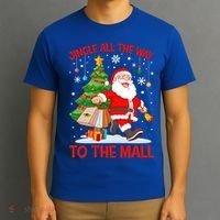Jingle All The Way To The Mall Christmas Shopping Funny Funny Gift T-Shirt thumb 3