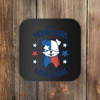 Just A Texas Girl Who Loves Dogs Coaster thumb 0