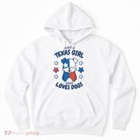Just A Texas Girl Who Loves Dogs Hoodie thumb 0