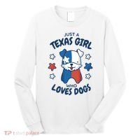 Just A Texas Girl Who Loves Dogs Long Sleeve Shirt thumb 0