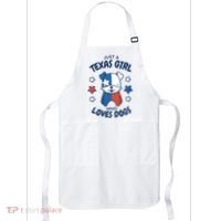 Just A Texas Girl Who Loves Dogs Apron thumb 0