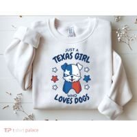Just A Texas Girl Who Loves Dogs Sweatshirt thumb 2
