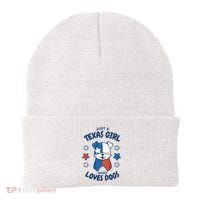 Just A Texas Girl Who Loves Dogs Beanie thumb 0
