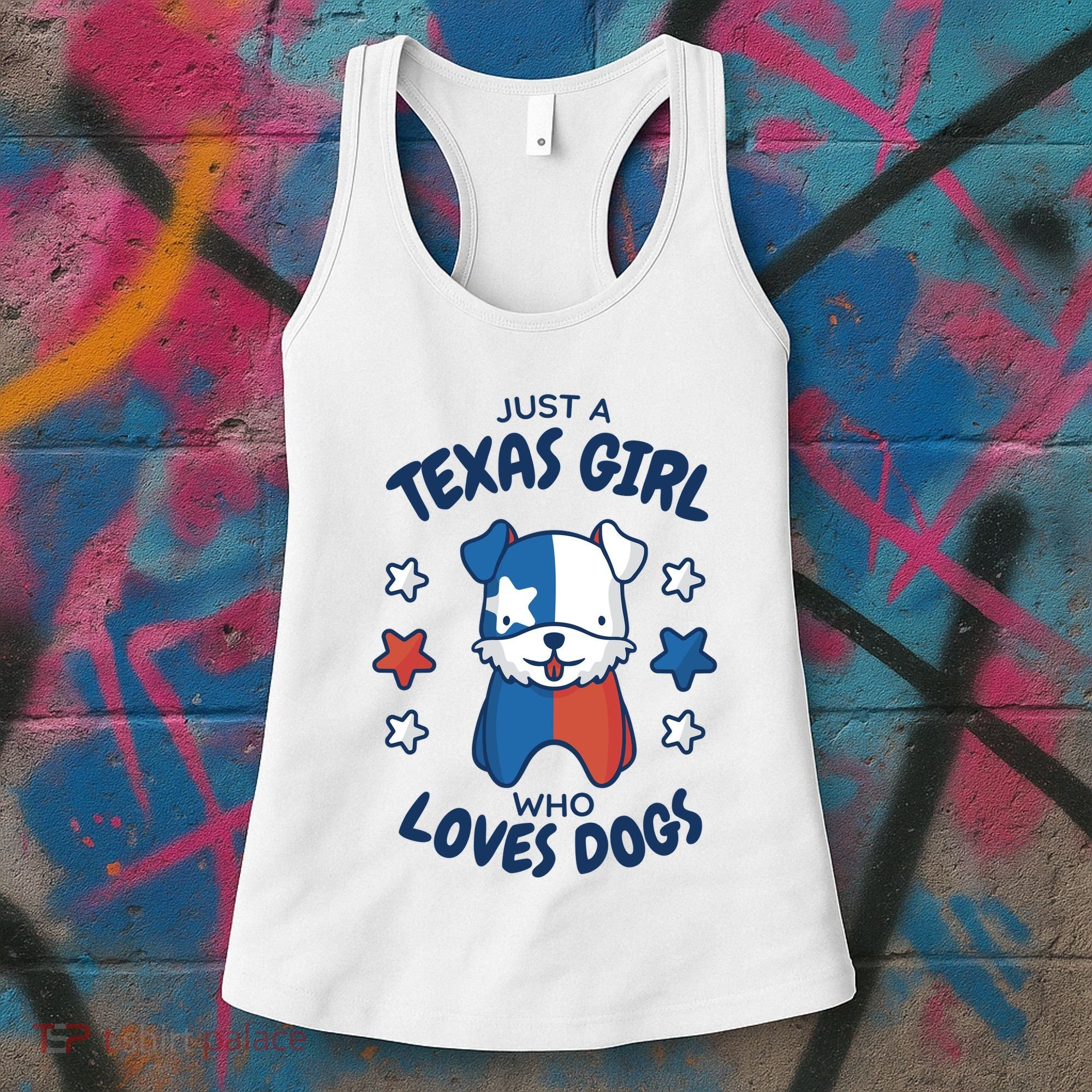 Just A Texas Girl Who Loves Dogs Women's Tank Top