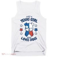 Just A Texas Girl Who Loves Dogs Tank Top thumb 0