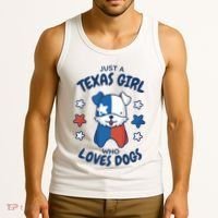 Just A Texas Girl Who Loves Dogs Tank Top thumb 3