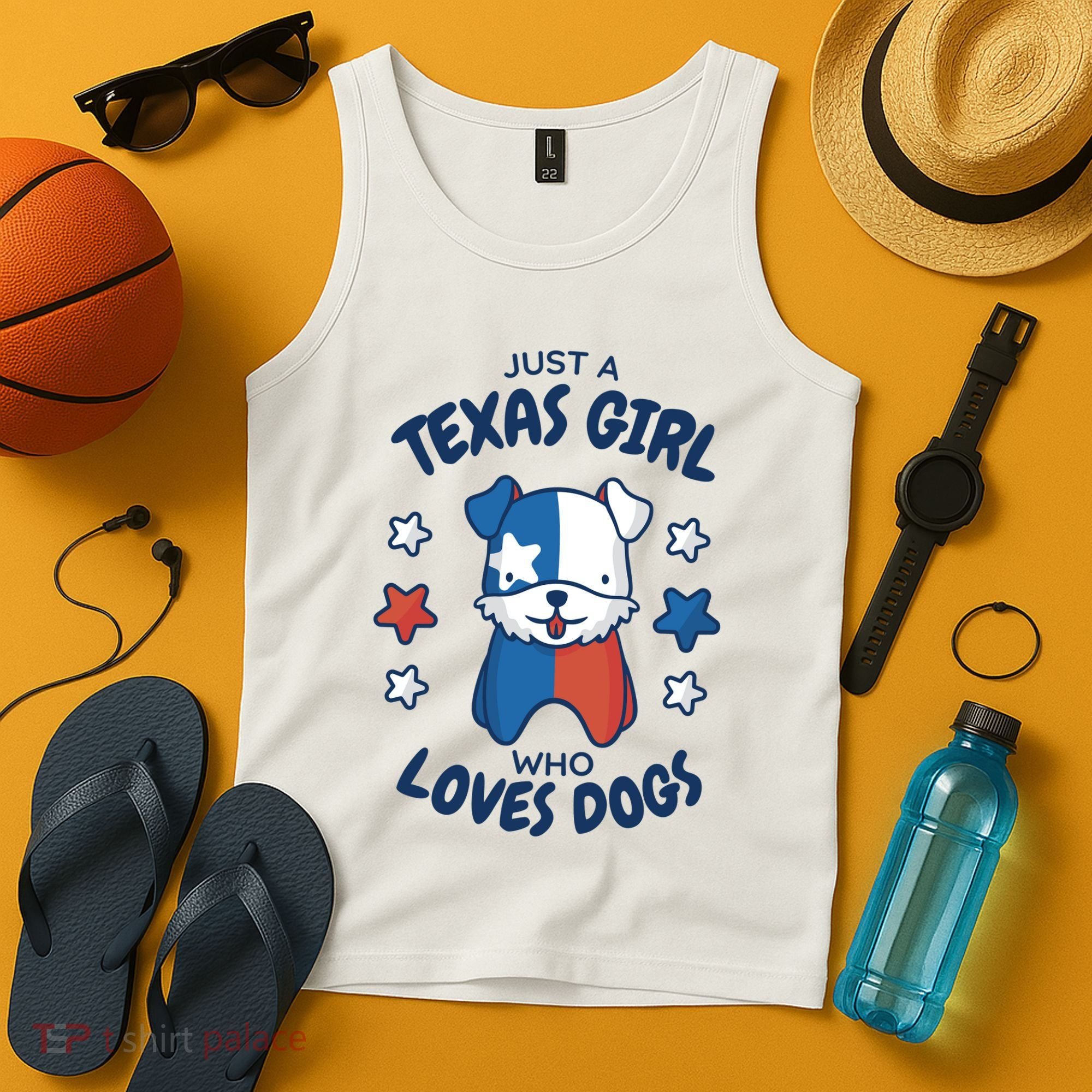 Just A Texas Girl Who Loves Dogs Tank Top