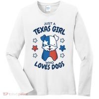 Just A Texas Girl Who Loves Dogs Women's Long Sleeve Shirt thumb 0