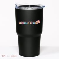 Just A Teacher On Summer Break Flower Tumbler thumb 0