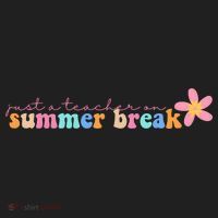 Just A Teacher On Summer Break Flower Tumbler thumb 3