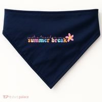 Just A Teacher On Summer Break Flower USA-Made Doggie Bandana thumb 0