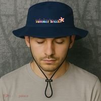 Just A Teacher On Summer Break Flower Bucket Hat thumb 2