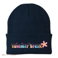 Just A Teacher On Summer Break Flower Beanie thumb 0