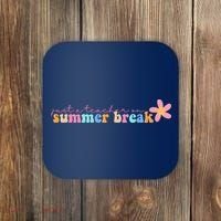 Just A Teacher On Summer Break Flower Coaster thumb 0