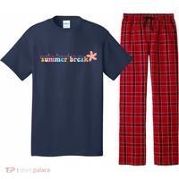 Just A Teacher On Summer Break Flower Pajama Set thumb 0