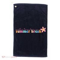 Just A Teacher On Summer Break Flower Golf Towel thumb 0