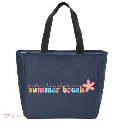 Just A Teacher On Summer Break Flower Tote Bag