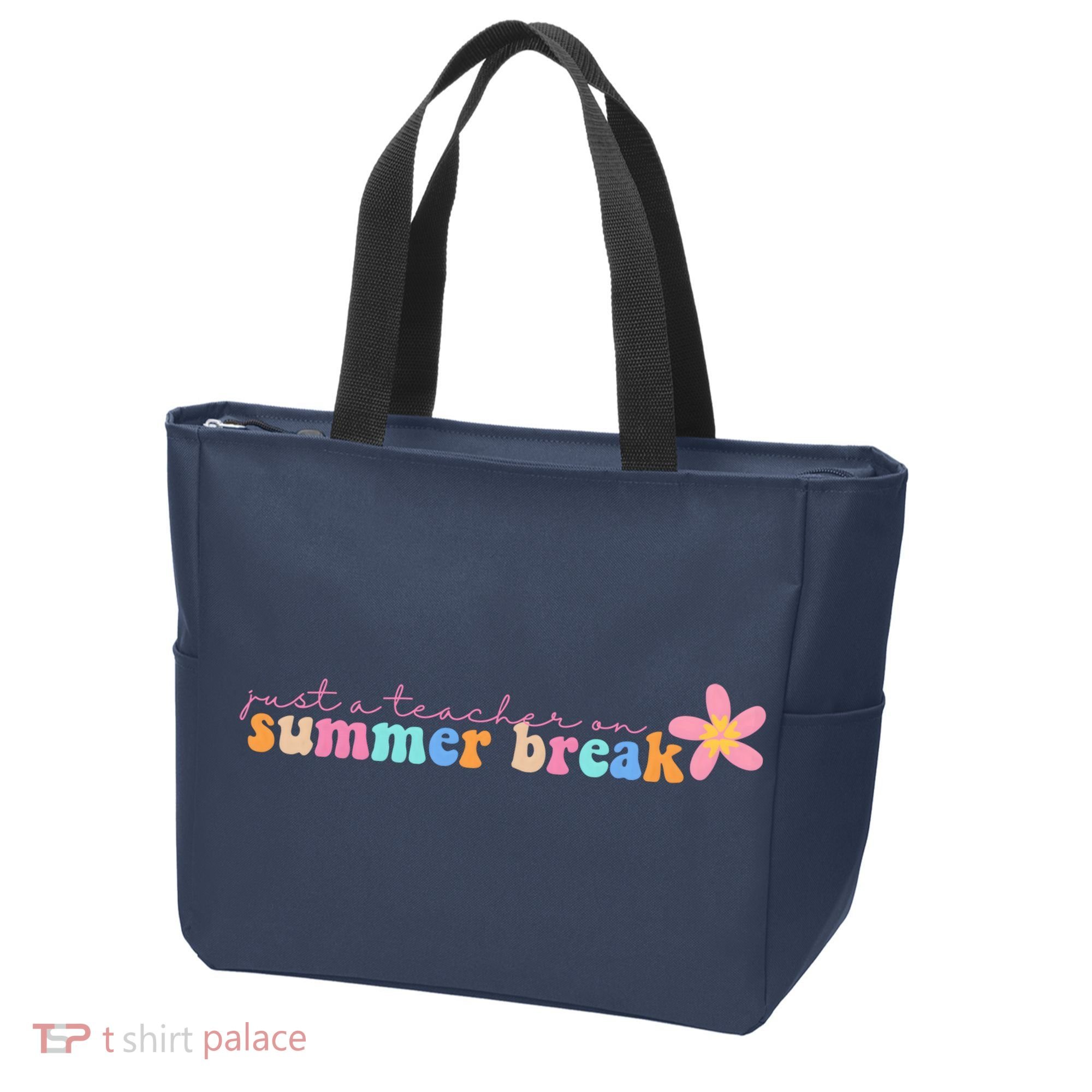 Just A Teacher On Summer Break Flower Tote Bag