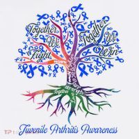 Juvenile Arthritis Together We Fight Together We Win Comfort Colors Garment-Dyed Hooded Sweatshirt thumb 2