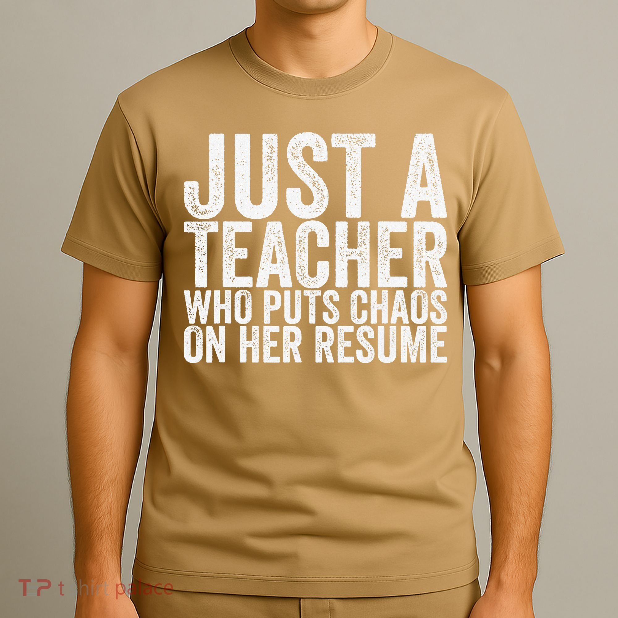 Just A Teacher Who Puts Chaos On Her Resume T-Shirt