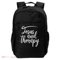 Jesus And Therapy Religious Christian Humor Funny Gift Backpack thumb 0