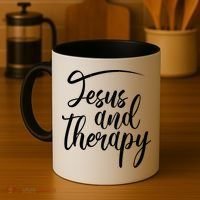 Jesus And Therapy Religious Christian Humor Funny Gift Coffee Mug thumb 4