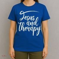 Jesus And Therapy Religious Christian Humor Funny Gift T-Shirt thumb 4