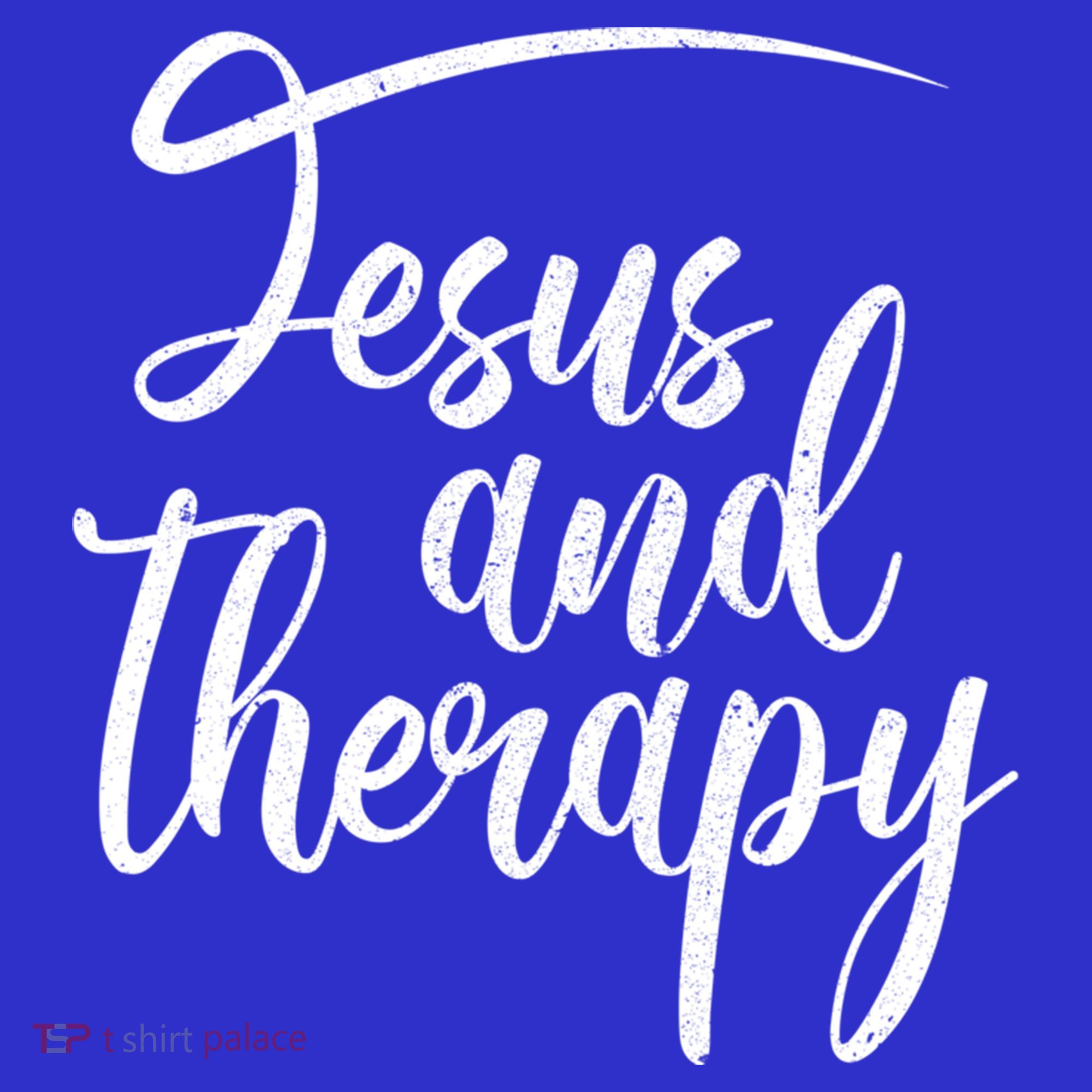 Jesus And Therapy Religious Christian Humor Funny Gift T-Shirt