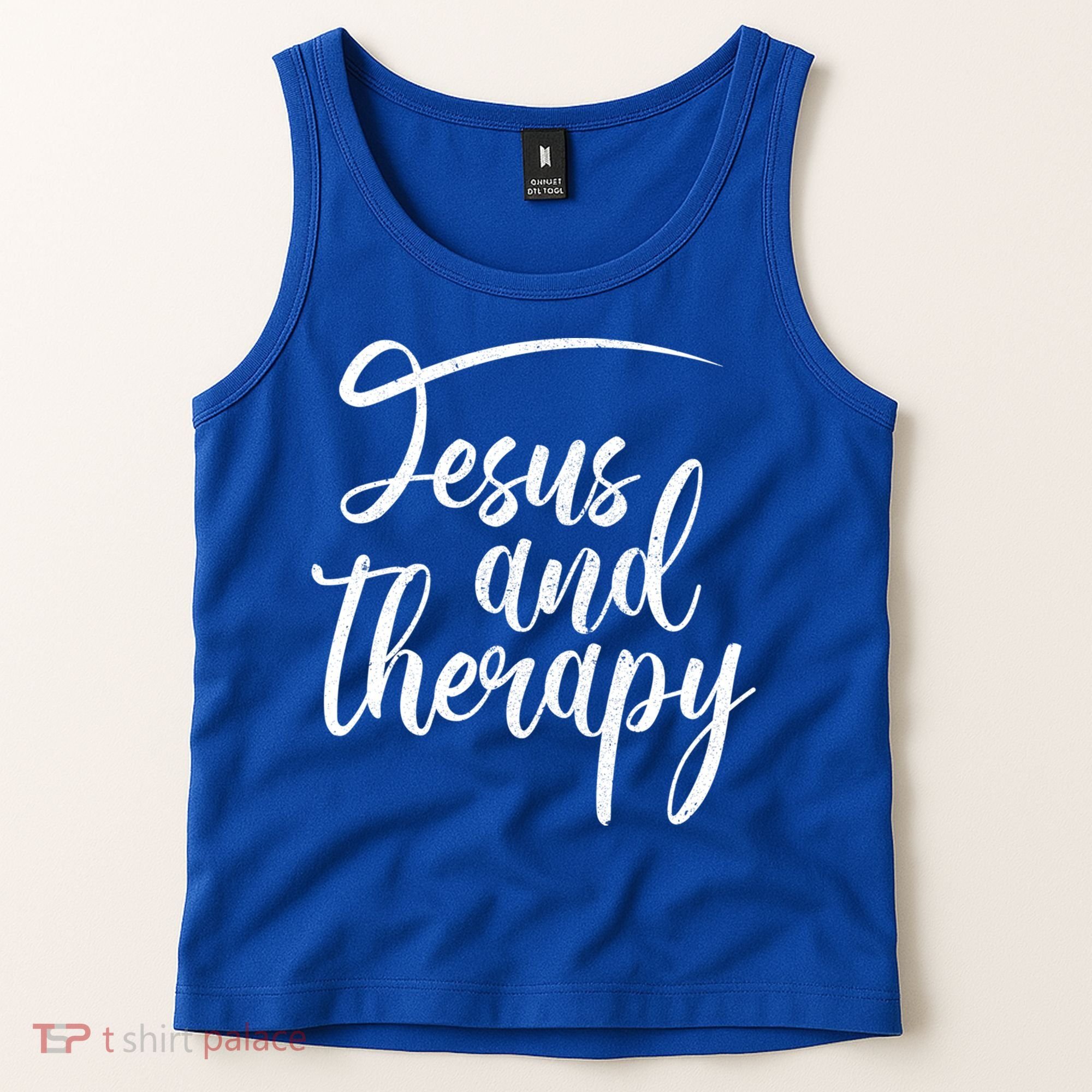 Jesus And Therapy Religious Christian Humor Funny Gift Tank Top