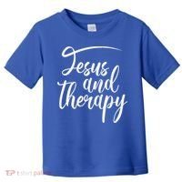 Jesus And Therapy Religious Christian Humor Funny Gift Toddler T-Shirt thumb 0