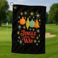 Jingle All The Way Golf Towel thumb 1