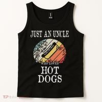 Just An Uncle Who Loves Hot Dogs Tank Top thumb 2