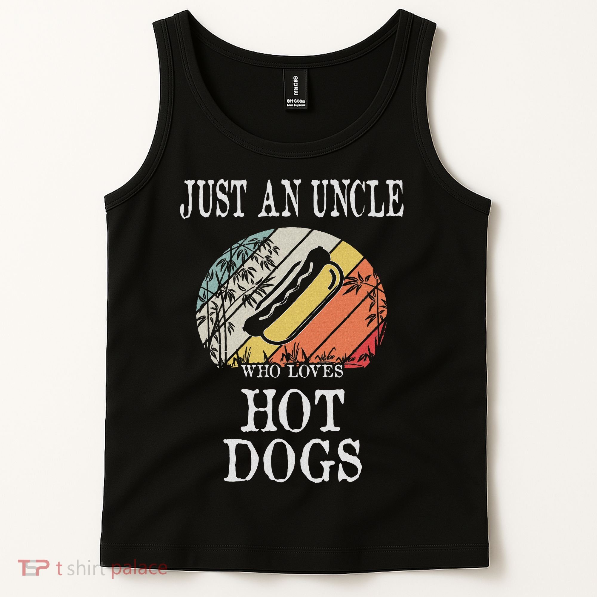 Just An Uncle Who Loves Hot Dogs Tank Top