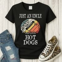 Just An Uncle Who Loves Hot Dogs Women's T-Shirt thumb 3