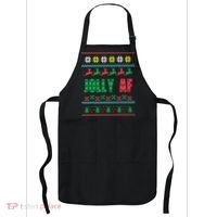 Jolly AF Ugly Christmas Offensive Humor Apron thumb 0