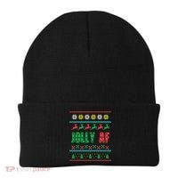 Jolly AF Ugly Christmas Offensive Humor Beanie thumb 0
