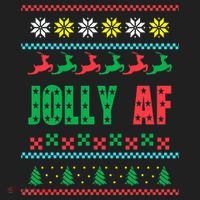 Jolly AF Ugly Christmas Offensive Humor Beanie thumb 2