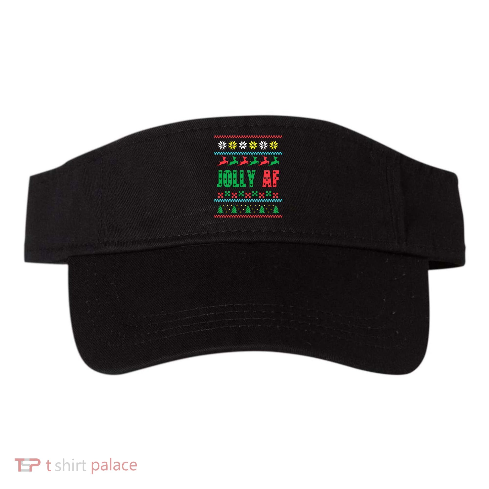 Jolly AF Ugly Christmas Offensive Humor Visor