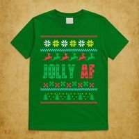 Jolly AF Ugly Christmas Offensive Humor T-Shirt thumb 5