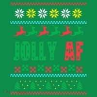 Jolly AF Ugly Christmas Offensive Humor Mousepad thumb 1