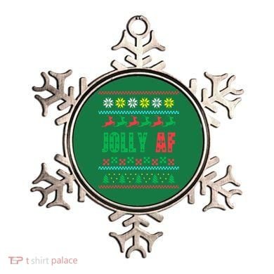 Jolly AF Ugly Christmas Offensive Humor Ornament