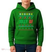 Jolly AF Ugly Christmas Offensive Humor Kids Hoodie thumb 4