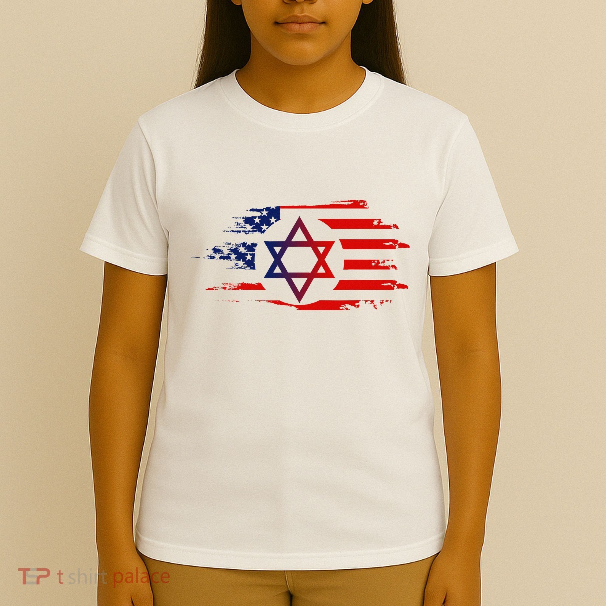 Jewish American Usa Flag With Star Of David Israel T-Shirt
