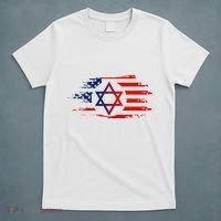 Jewish American Usa Flag With Star Of David Israel T-Shirt thumb 5