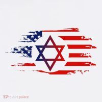Jewish American Usa Flag With Star Of David Israel T-Shirt thumb 7